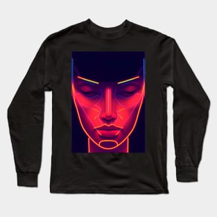 Artificial intelligence human face Long Sleeve T-Shirt